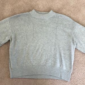 Gray Mock Neck Sweater
